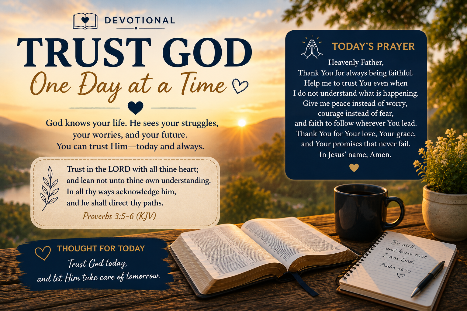 Trust God One Day at a Time